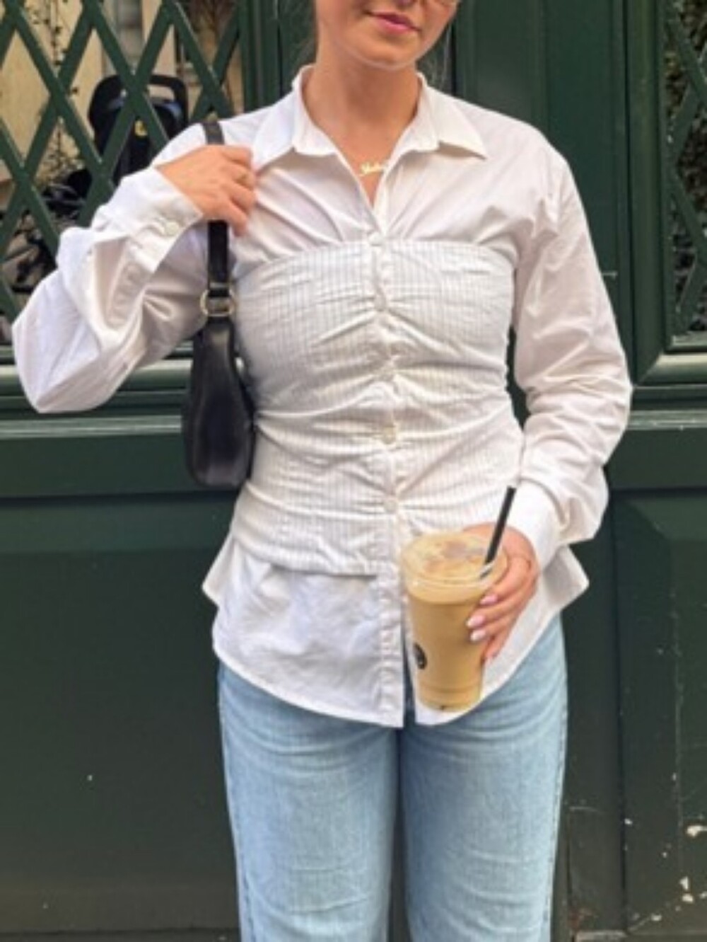 SOVERE Perpetual Corset Top Womens Button Up Shirt Blouse White Sz XS Small $149